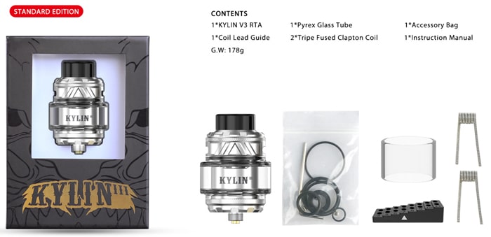 vandy vape kylin v3 rta contents