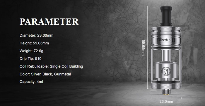 alberich 2 mtl rta specs