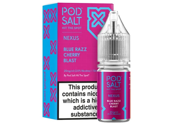 pod salt blue razz cherry blast