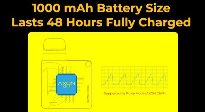 Vaporesso XROS 3 Nano battery capacity