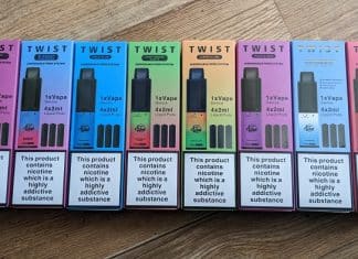 Happy Vibes Twist disposable vape range