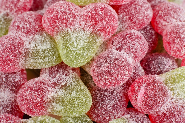 fizzy cherry sweets