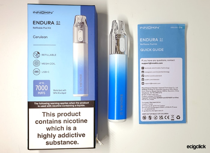 innokin endura s1 contents