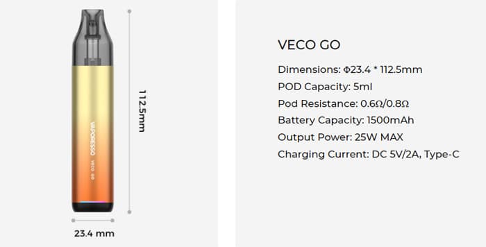 veco go specs