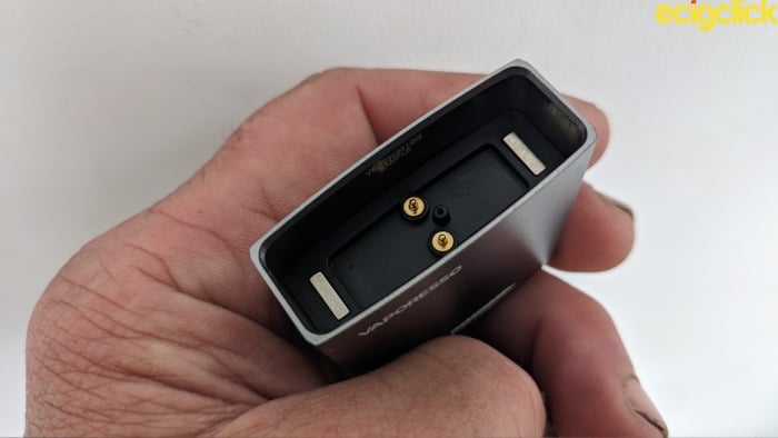 Inside the battery section of the vap eco nano 