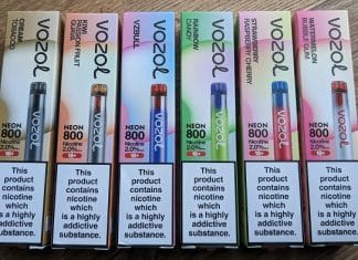 Vozol Neon 800 disposable vapes image