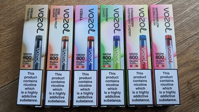 Vozol Neon 800 disposable vapes image