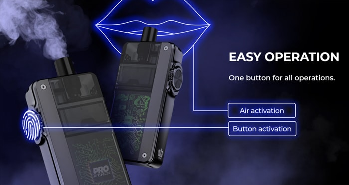 Uwell Crown B pod kit easy one button operation