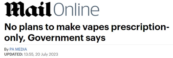 daily mail vapes prescription only
