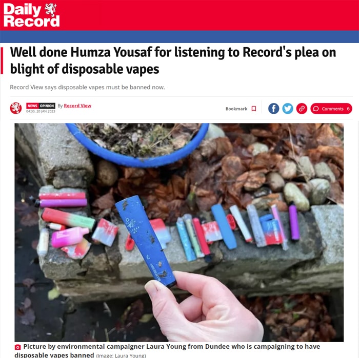 daily record ban disposables