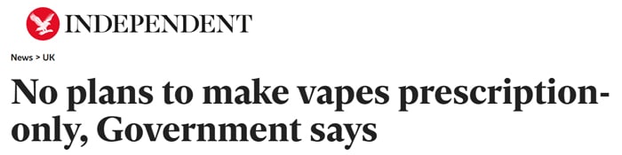 independent vape prescription only