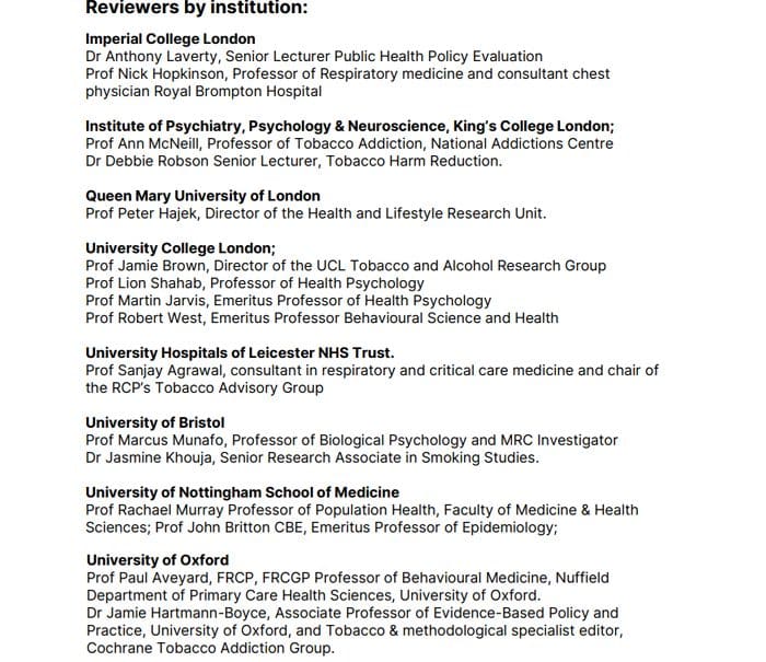 ash factsheet reviewers