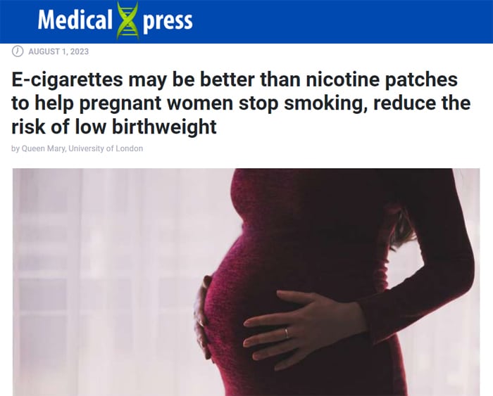 medical express pregnant vaping