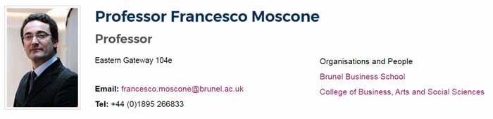 prof francesco moscone