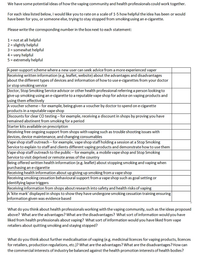 sage vaping smoking study questions