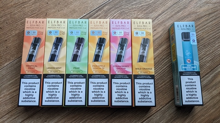 Elfbar Elfa Pro and flavours