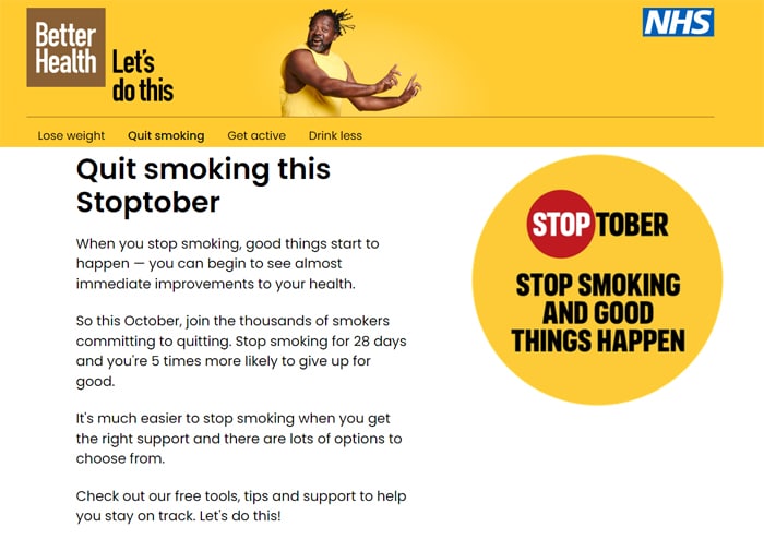 better health stoptober