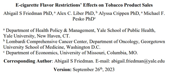 ecig v tobacco flavour ban