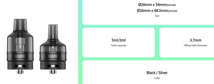 ep pod tank specs