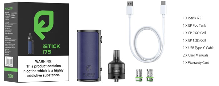 istick i75 contents 2ml