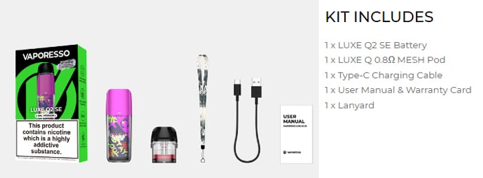 luxe q2 se contents