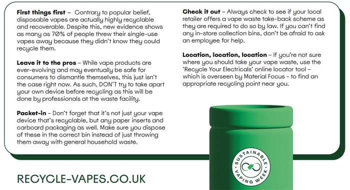 UKVIA recycling guide