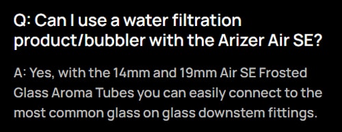 arizer air se bubbler