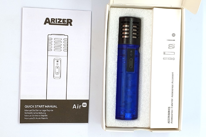 arizer air se packaging