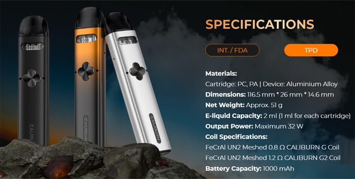 caliburn explorer specs