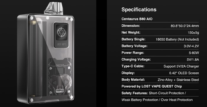 centaurus b80 aio specs