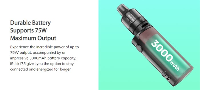 istick i75 battery