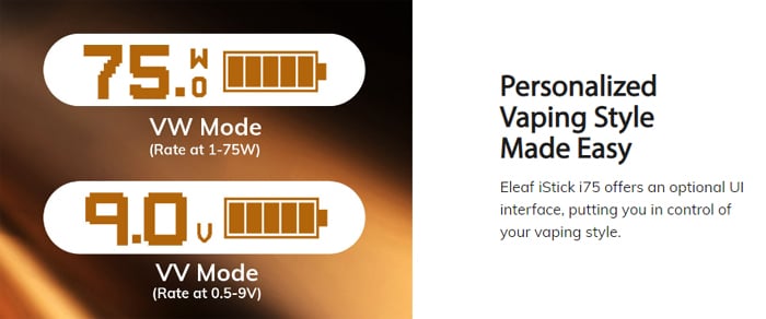 istick i75 user modes