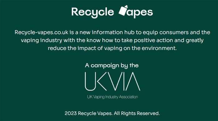 ukvia recycle vapes