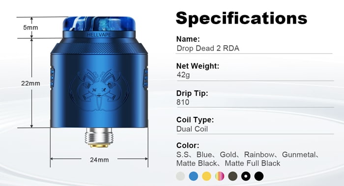 Drop dead 2 rda specs