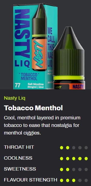 nasty liq tobacco menthol