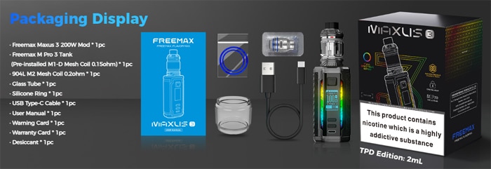 maxus 3 200w contents