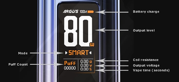 argus pro 2 screen explanation