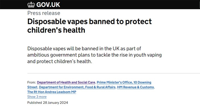 uk disp vape ban 28 jan