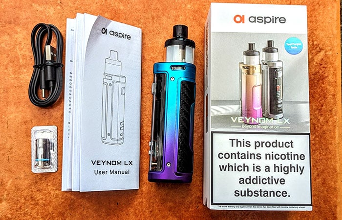 aspire veynom lx kit contents