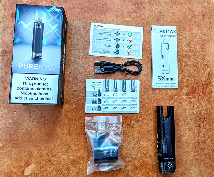 sx mini puremax kit contents