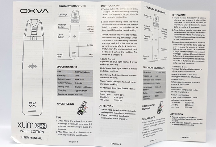 xlim se 2 instructions