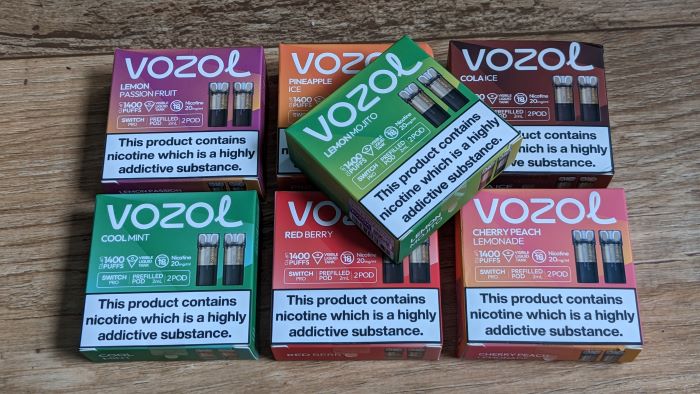 Vozol Switch Pro pods boxed