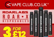 Vape Deal!! 3x Roarlabs Roar X Disposables For Only £12! cheap roar labs disposables
