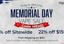 Vape Deal!! Memorial Day Sale! Deal Memorial VS
