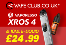 Vape Deal!! Vaporesso XROS 4 + E-liquid Only £24.99! cheap vaporesso xros 4 deal