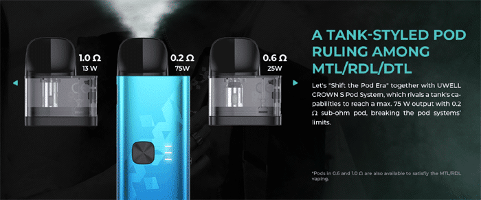 crown s pod options