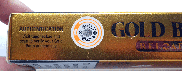 gold bar reload box scan code