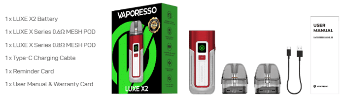 luxe x2 contents