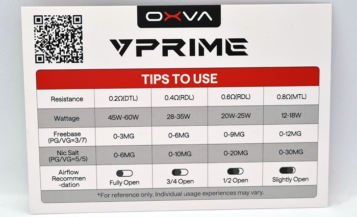 vprime tips card