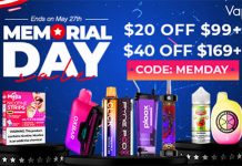 memorial vape sale